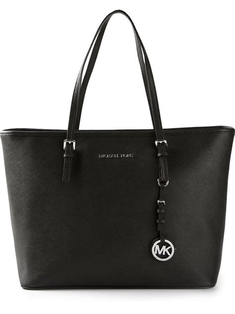 michael kors large tote jet set black|Michael Kors jet set luggage.